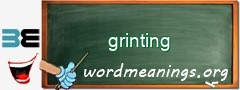 WordMeaning blackboard for grinting